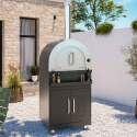 Cocina de exterior metálica con fregadero, horno a pizza y almacenaje - 2 módulos
