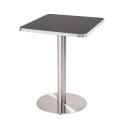 Mesa de comedor de 60 x 60 cm en contrachapado con revestimiento laminado y cantos de aluminio