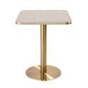 Mesa de comedor de 60 x 60 cm en contrachapado con revestimiento laminado y cantos de aluminio