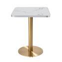 Mesa de comedor de 60 x 60 cm en contrachapado con revestimiento laminado y cantos de aluminio