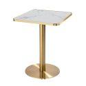 Mesa de comedor de 60 x 60 cm en contrachapado con revestimiento laminado y cantos de aluminio