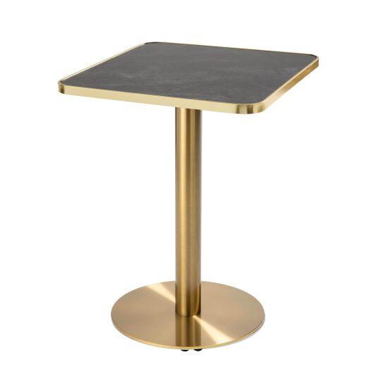Mesa de comedor de 60 x 60 cm en contrachapado con revestimiento laminado y cantos de aluminio