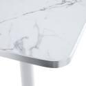 Mesa de comedor de 60 x 60 cm en contrachapado con revestimiento laminado y cantos de aluminio