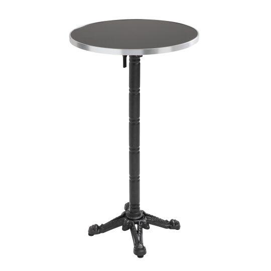 Mesa alta basculante Ø 60 cm de madera contrachapada con revestimiento de laminado y cantos de aluminio