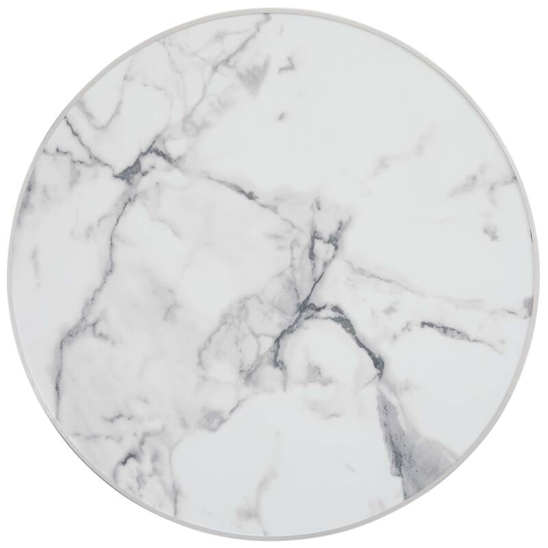 Mesa alta basculante Ø 60 cm de madera contrachapada con revestimiento de laminado y cantos de aluminio