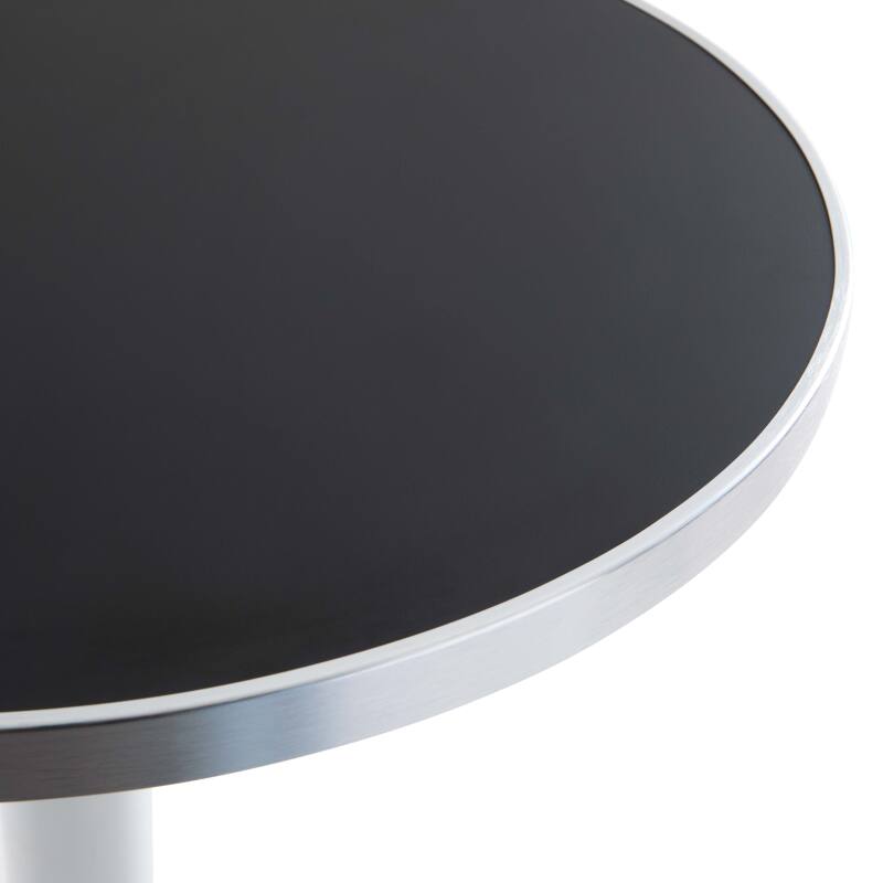 Mesa alta basculante Ø 60 cm de madera contrachapada con revestimiento de laminado y cantos de aluminio (4/7)