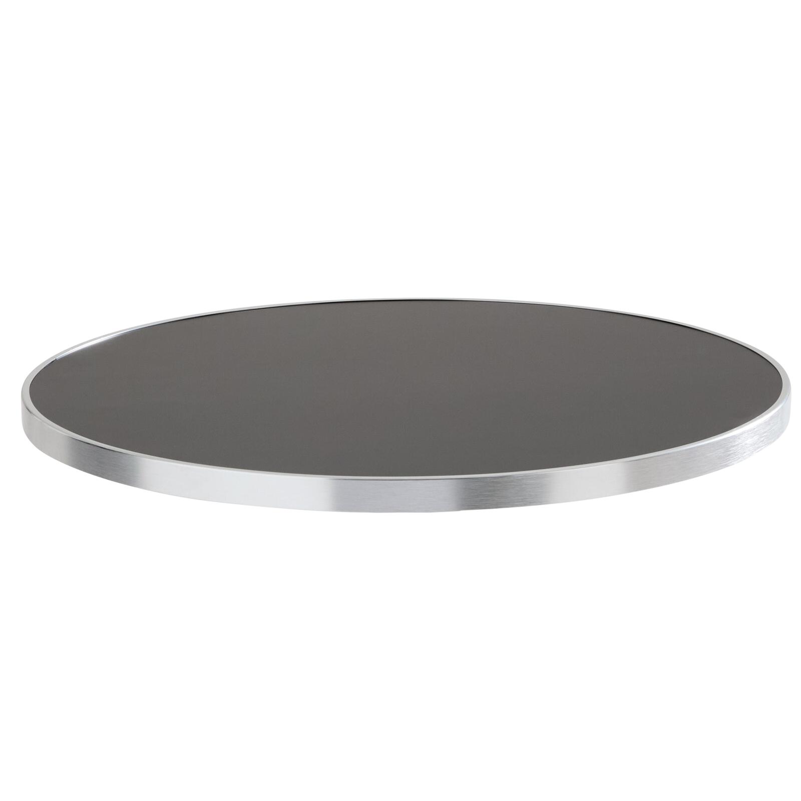 Mesa alta basculante Ø 60 cm de madera contrachapada con revestimiento de laminado y cantos de aluminio