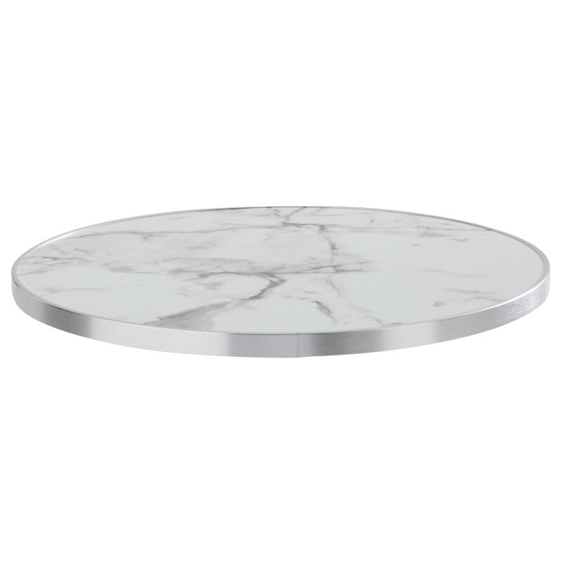 Tablero de madera contrachapada con revestimiento laminado y cantos de aluminio ⌀60 cm