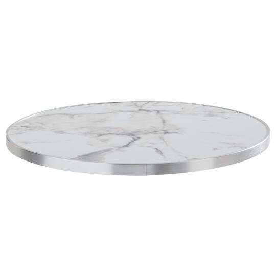 Tablero de madera contrachapada con revestimiento laminado y cantos de aluminio ⌀60 cm
