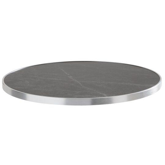 Tablero de madera contrachapada con revestimiento laminado y cantos de aluminio ⌀60 cm