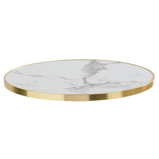 Tablero de madera contrachapada con revestimiento laminado y cantos de aluminio ⌀60 cm