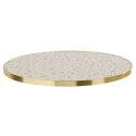 Tablero de madera contrachapada con revestimiento laminado y cantos de aluminio ⌀60 cm