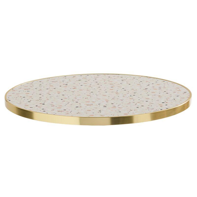 Tablero de madera contrachapada con revestimiento laminado y cantos de aluminio ⌀60 cm