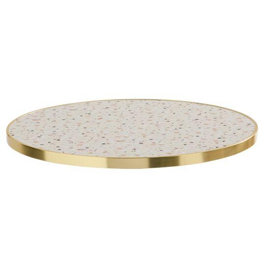 Tablero de madera contrachapada con revestimiento laminado y cantos de aluminio ⌀60 cm | Oviala