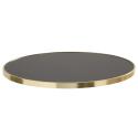 Tablero de madera contrachapada con revestimiento laminado y cantos de aluminio ⌀60 cm