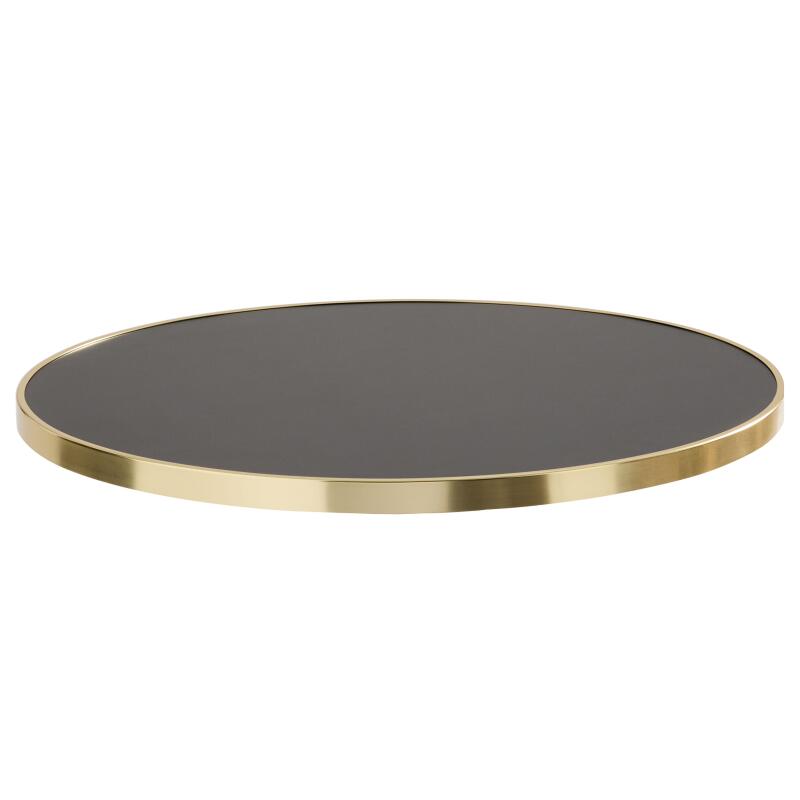 Tablero de madera contrachapada con revestimiento laminado y cantos de aluminio ⌀60 cm