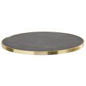 Tablero de madera contrachapada con revestimiento laminado y cantos de aluminio ⌀60 cm