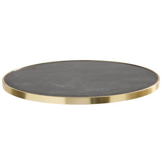 Tablero de madera contrachapada con revestimiento laminado y cantos de aluminio ⌀60 cm