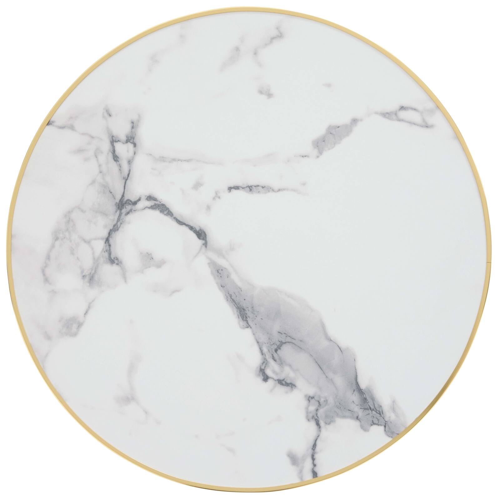 Tablero de madera contrachapada con revestimiento laminado y cantos de aluminio ⌀60 cm