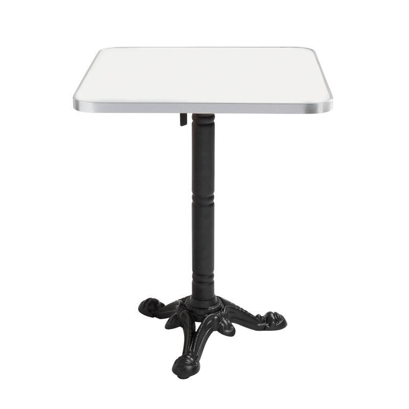 Mesa de comedor basculante de 60 x 60 cm fabricada en madera contrachapada con revestimiento de laminado y cantos de aluminio