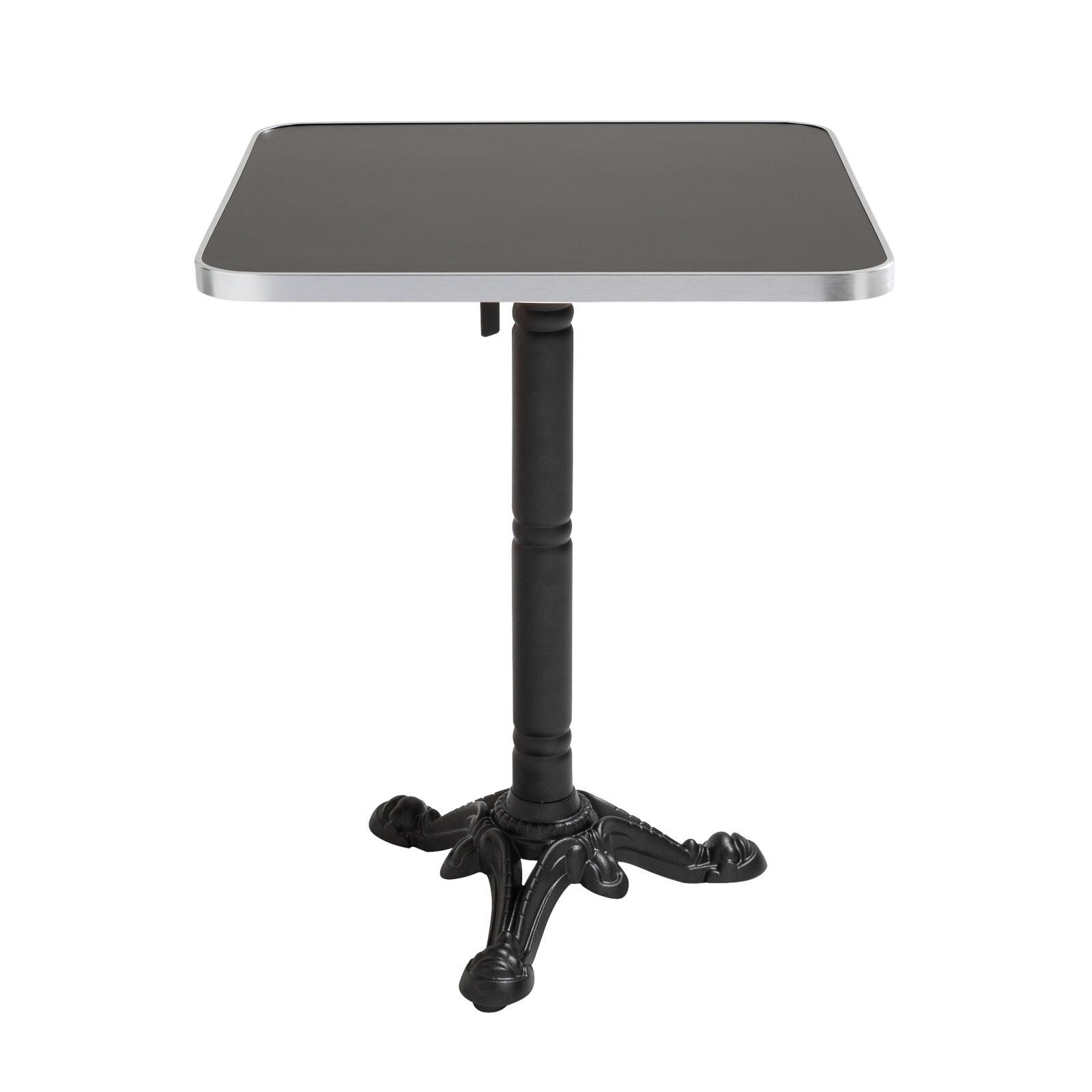 Mesa de comedor basculante de 60 x 60 cm fabricada en madera contrachapada con revestimiento de laminado y cantos de aluminio