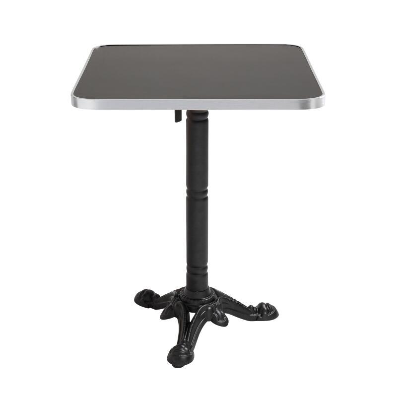 Mesa de comedor basculante de 60 x 60 cm fabricada en madera contrachapada con revestimiento de laminado y cantos de aluminio