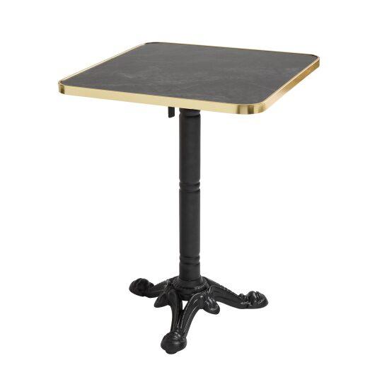 Mesa de laminado 2 personas inclinable con bordes de aluminio y pie de hierro fundido 60x60 cm | Oviala