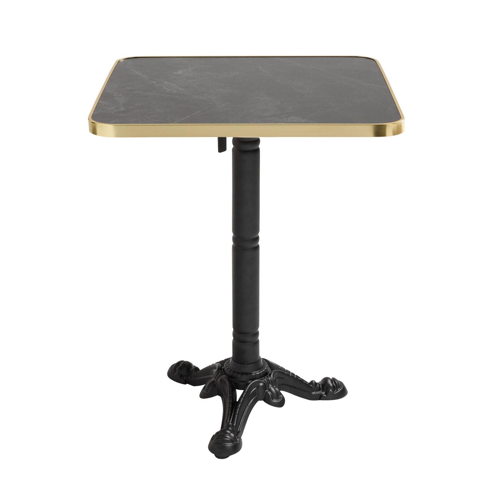 Mesa de comedor basculante de 60 x 60 cm fabricada en madera contrachapada con revestimiento de laminado y cantos de aluminio