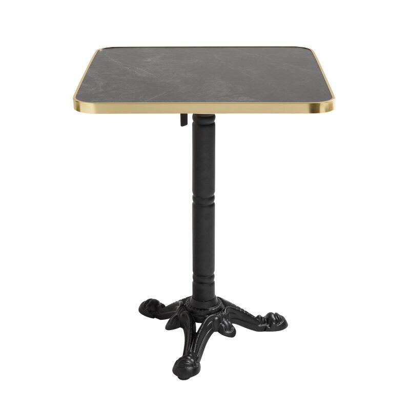 Mesa de comedor basculante de 60 x 60 cm fabricada en madera contrachapada con revestimiento de laminado y cantos de aluminio
