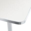 Mesa de comedor basculante de 60 x 60 cm fabricada en madera contrachapada con revestimiento de laminado y cantos de aluminio