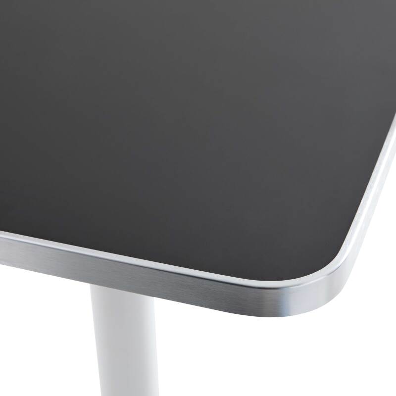 Mesa de comedor basculante de 60 x 60 cm fabricada en madera contrachapada con revestimiento de laminado y cantos de aluminio