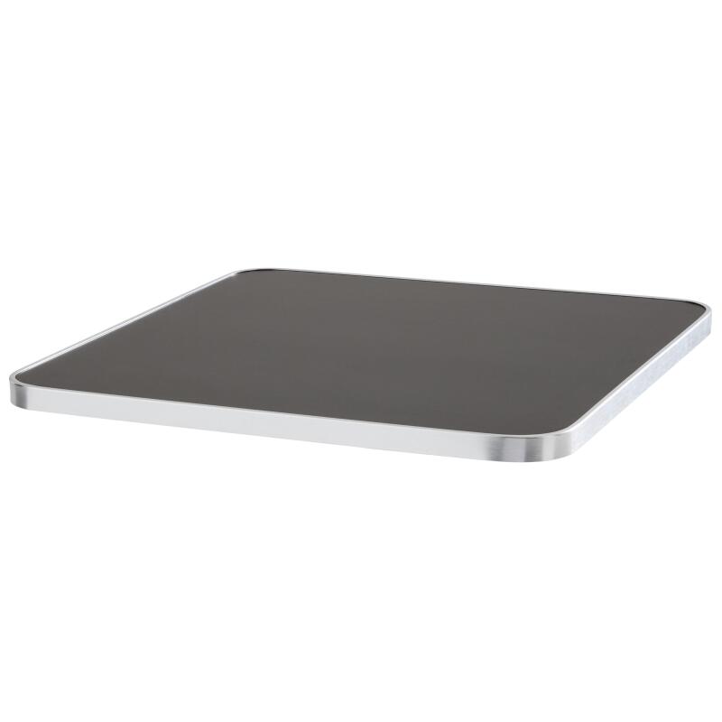 Mesa de comedor basculante de 60 x 60 cm fabricada en madera contrachapada con revestimiento de laminado y cantos de aluminio