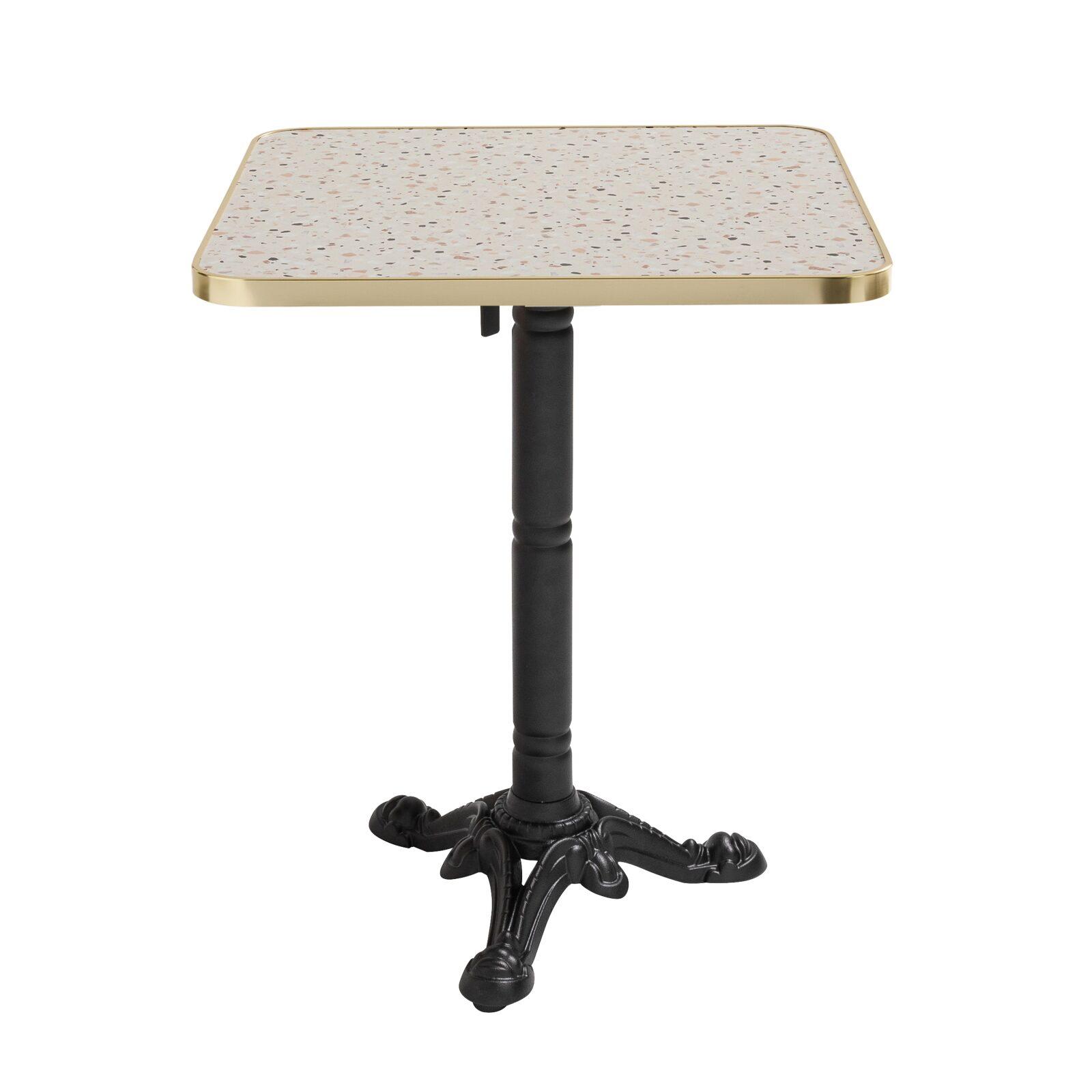 Mesa de comedor basculante de 60 x 60 cm fabricada en madera contrachapada con revestimiento de laminado y cantos de aluminio