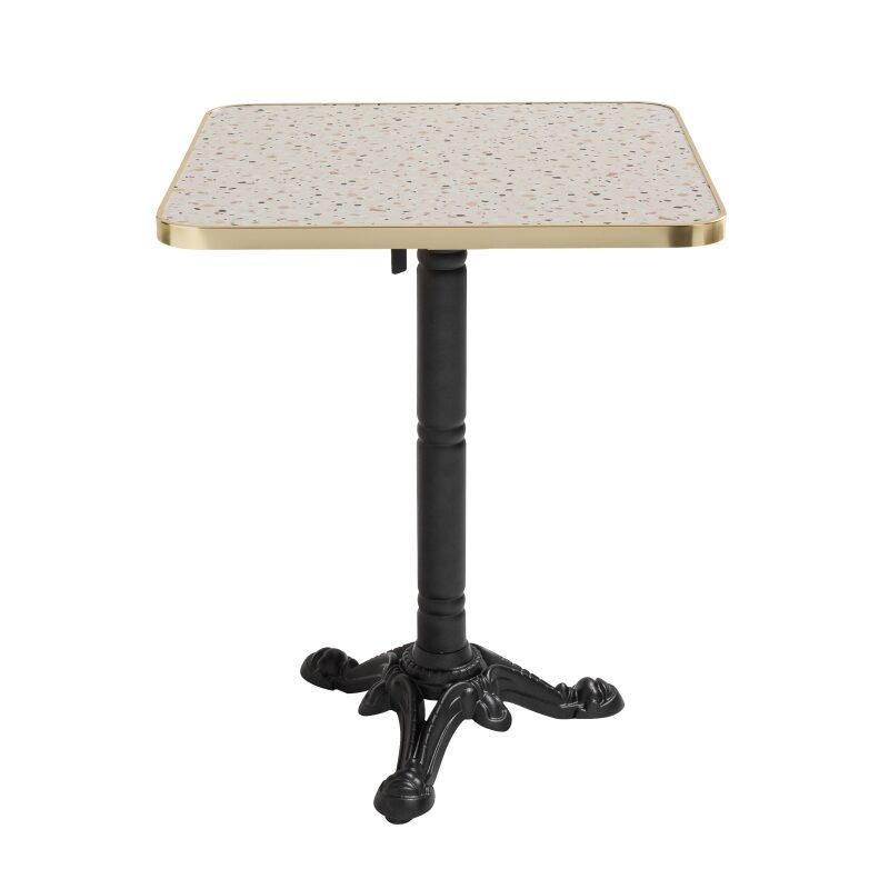 Mesa de comedor basculante de 60 x 60 cm fabricada en madera contrachapada con revestimiento de laminado y cantos de aluminio