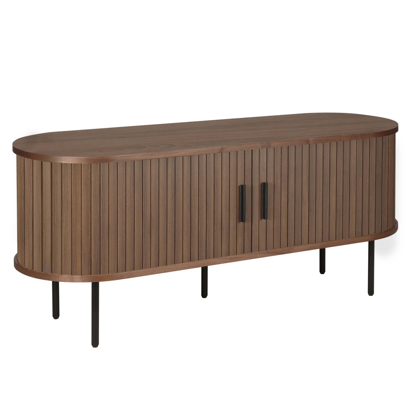 Mueble TV de MDF con decoración en melamina y acero 120 cm