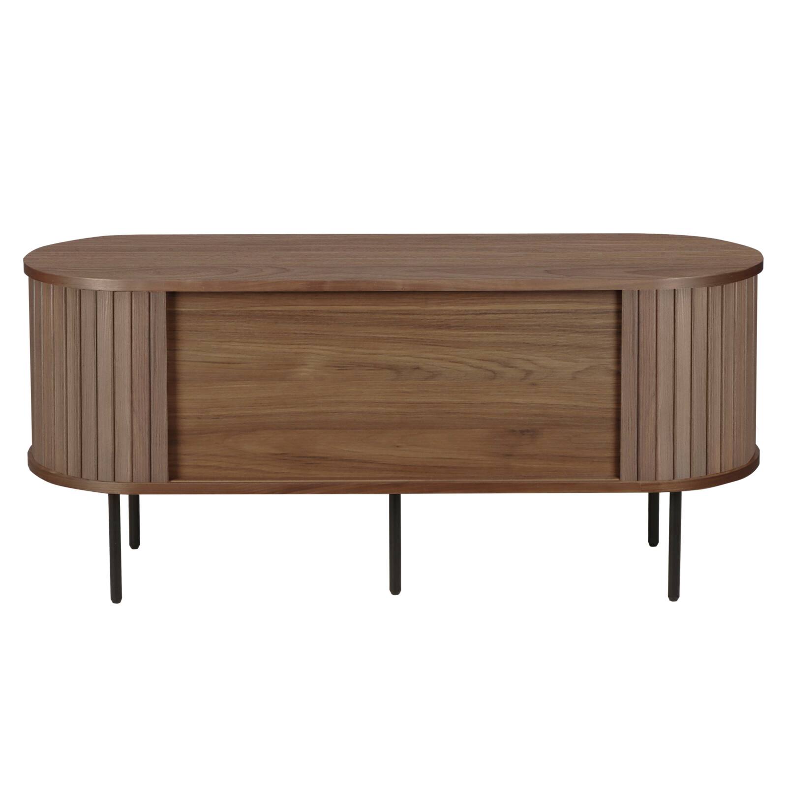 Mueble TV de MDF con decoración en melamina y acero 120 cm