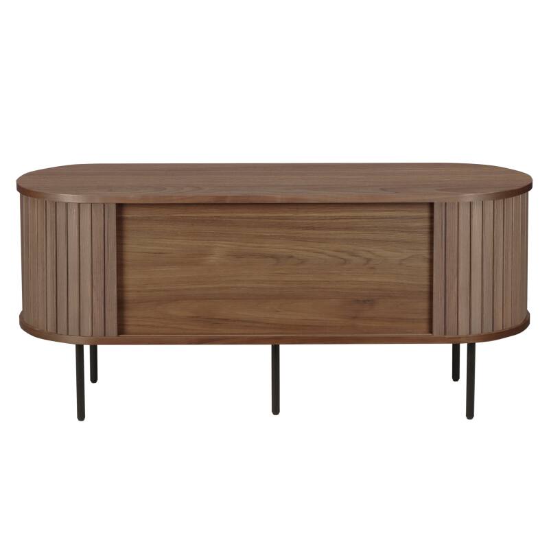 Mueble TV de MDF con decoración en melamina y acero 120 cm (4/6)