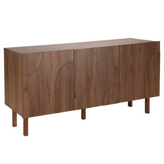 Aparador de 3 puertas de MDF con decoración de melamina efecto madera