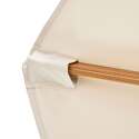 Parasol de 3 cabezales (4,5 x 2,65 m) con poste giratorio de 360° en imitación madera y funda protectora
