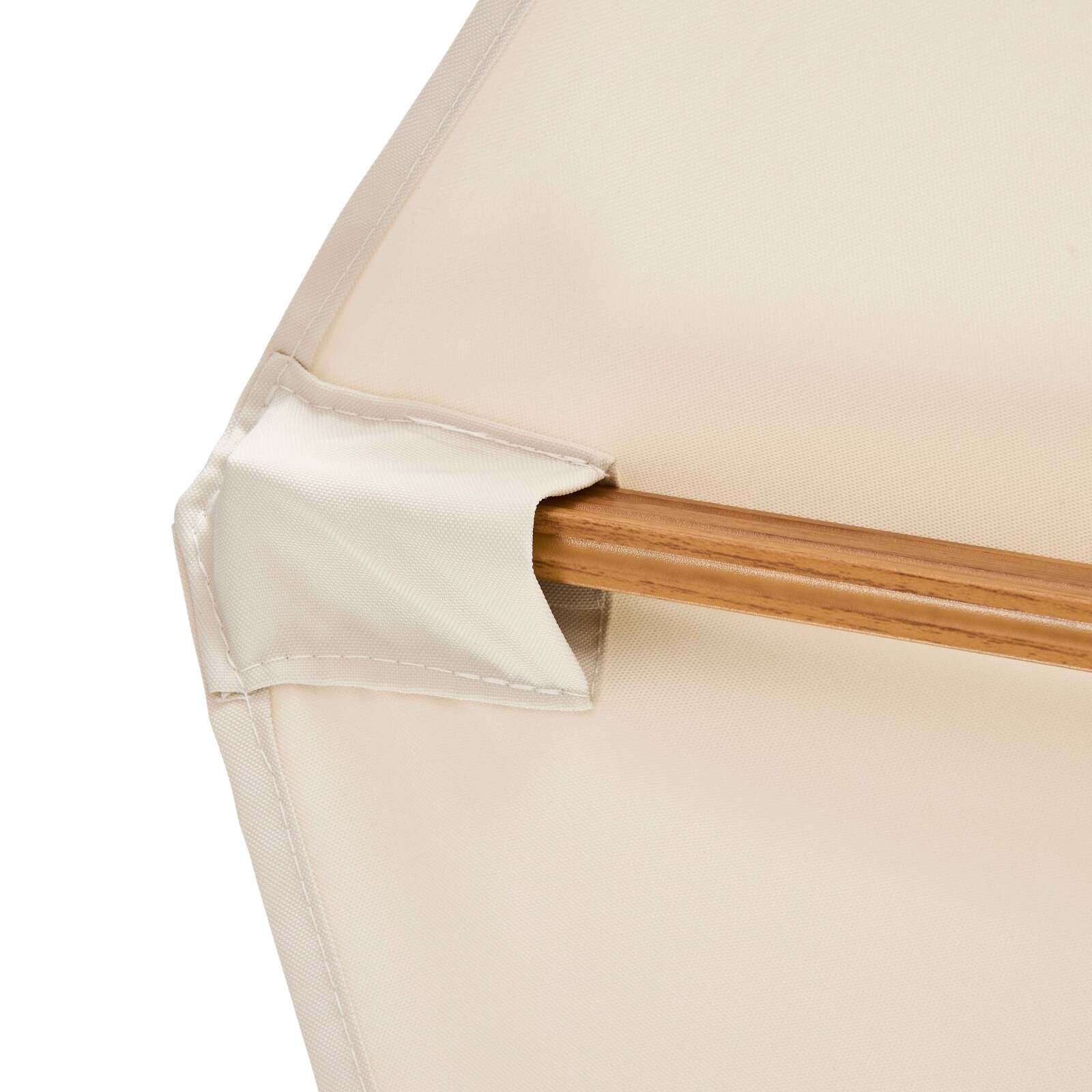 Parasol de 3 cabezales (4,5 x 2,65 m) con poste giratorio de 360° en imitación madera y funda protectora