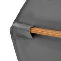 Parasol de 3 cabezales (4,5 x 2,65 m) con poste giratorio de 360° en imitación madera y funda protectora
