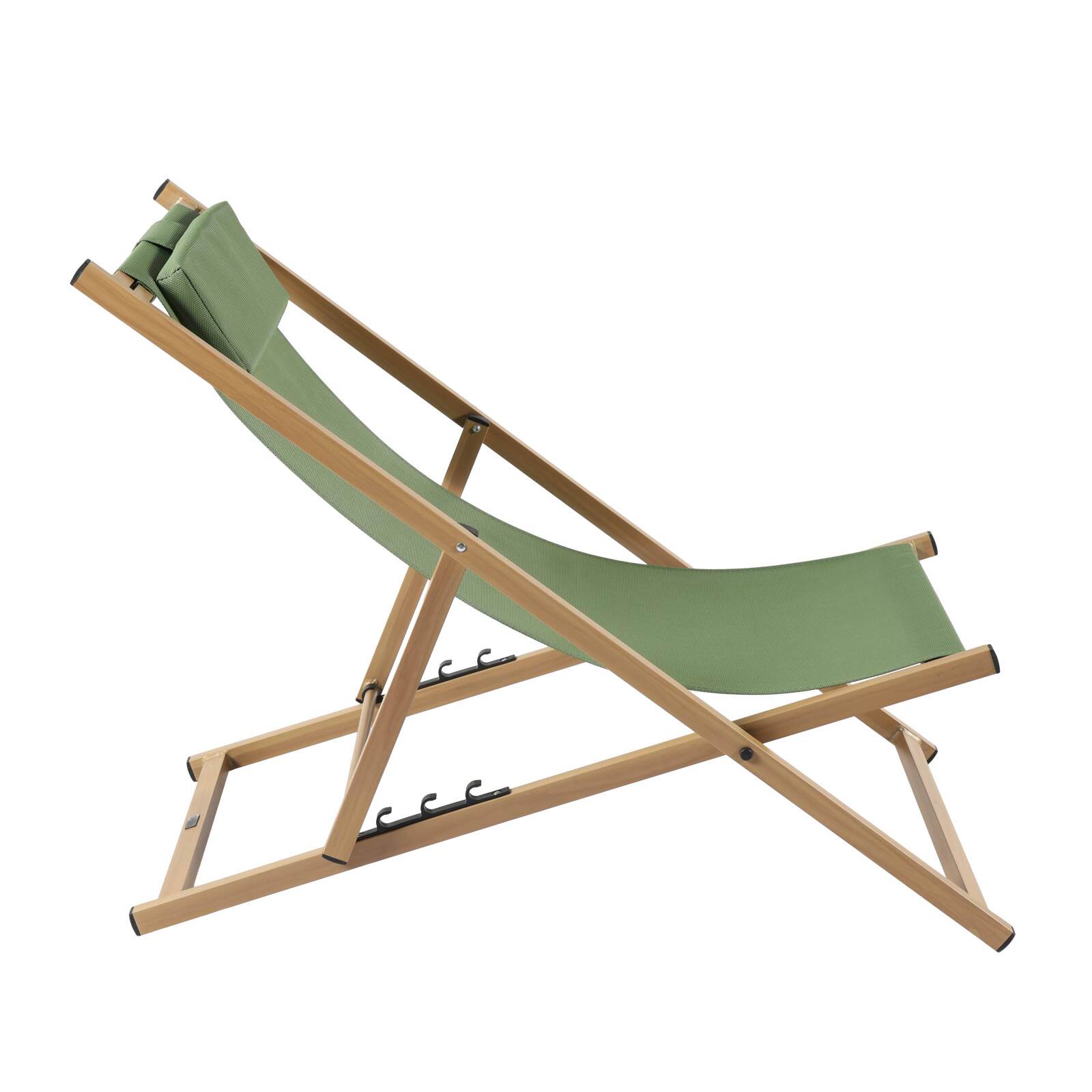 Juego de 2 tumbonas de aluminio, reclinables en 4 posiciones.