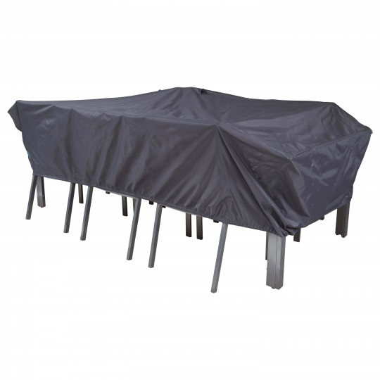 Funda para muebles de jardín 240 x 130 x 60 cm gris