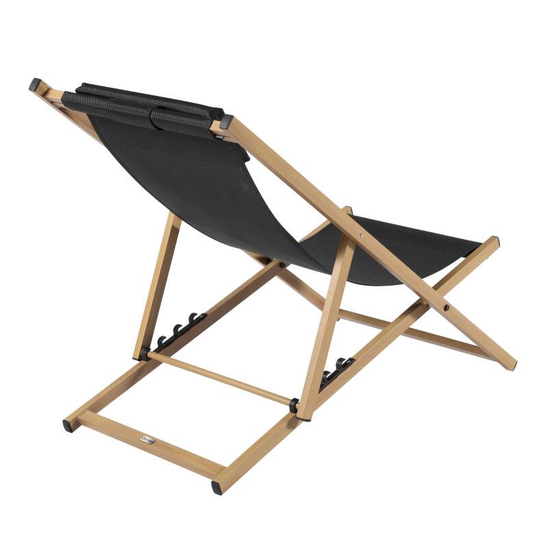 Juego de 2 tumbonas de aluminio, reclinables en 4 posiciones.