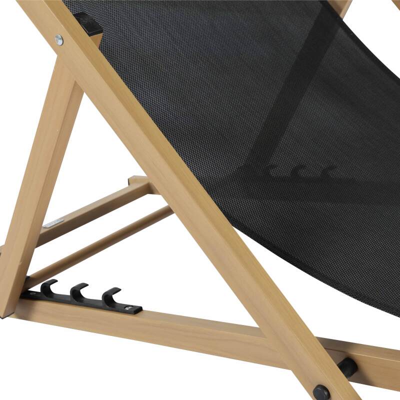 Juego de 2 tumbonas de aluminio, reclinables en 4 posiciones.