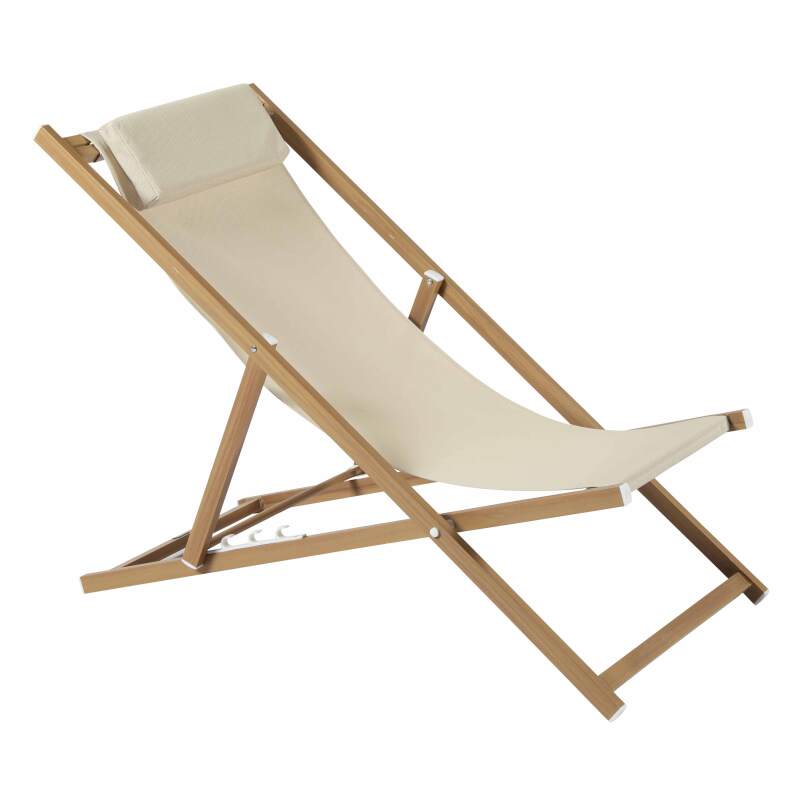 Juego de 2 tumbonas de aluminio, reclinables en 4 posiciones.