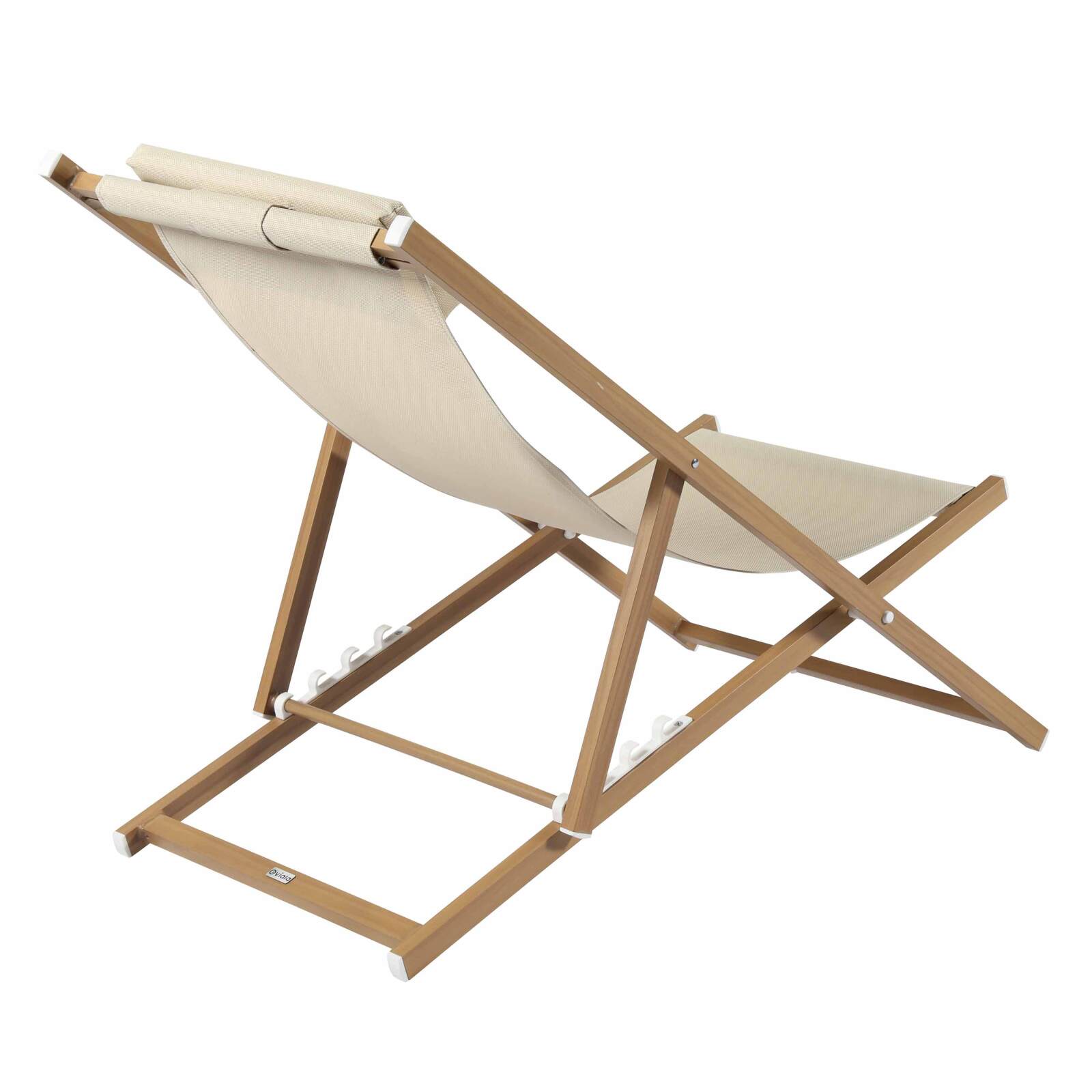 Juego de 2 tumbonas de aluminio, reclinables en 4 posiciones.