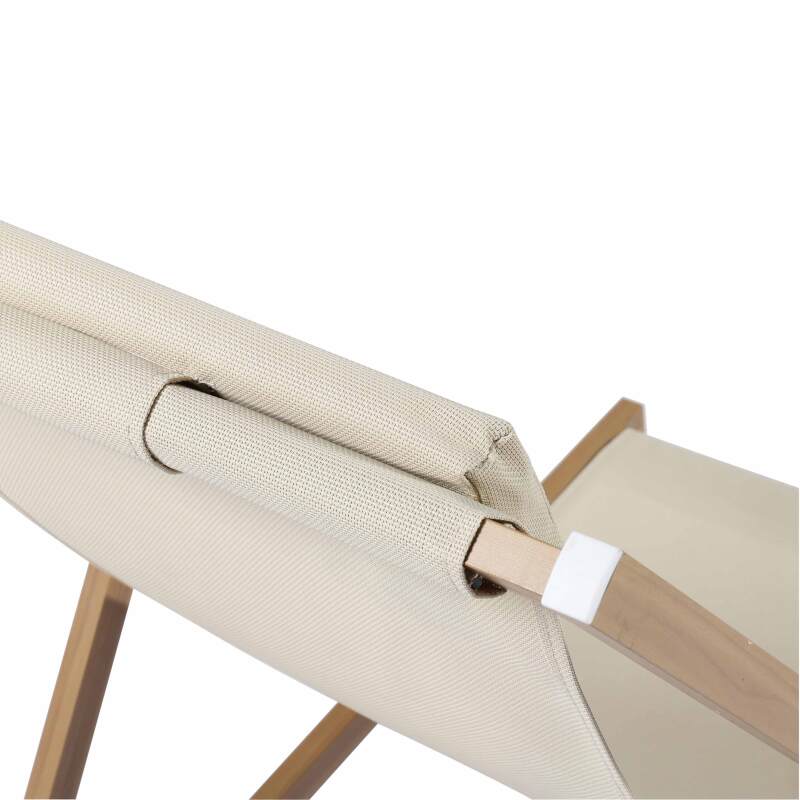 Juego de 2 tumbonas de aluminio, reclinables en 4 posiciones.