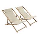 Juego de 2 tumbonas de aluminio, reclinables en 4 posiciones.