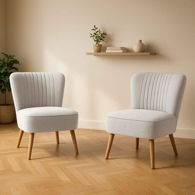 Sillones sapo de tela y madera - Lote de 2 - Lifestyle